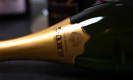 Bottiglia di Champagne Krug servita al ristorante Da Sacerno a Bologna